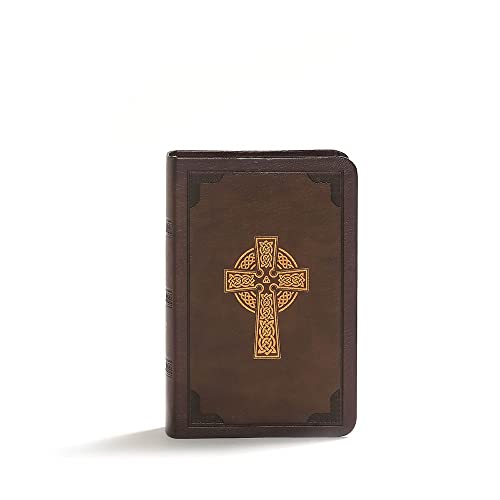 KJV Large Print Compact Reference Bible, Celtic Cross Brown Leathertouch by Holman Bible Publishers, Imitation Leather book cover