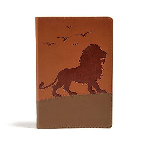 KJV One Big Story Bible, Brown Lion Leathertouch by Holman Bible Publishers, Imitation Leather book cover
