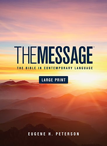 Message Bible-MS-Large Print Numbered by Eugene H Peterson, Hardcover book cover