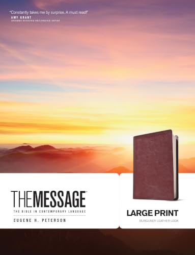 Message Bible-MS-Large Print Numbered by Eugene H Peterson, Imitation Leather book cover