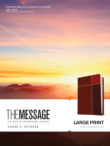 Message-MS-Large Print Numbered: The Bible in Contemporary Language by Eugene H Peterson, Imitation Leather book cover