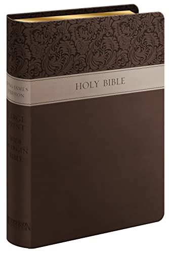 Large Print Wide Margin Bible-KJV by Hendrickson Publishers, Imitation Leather book cover