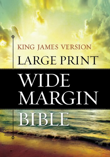 Large Print Wide Margin Bible-KJV by Hendrickson Publishers, Hardcover book cover