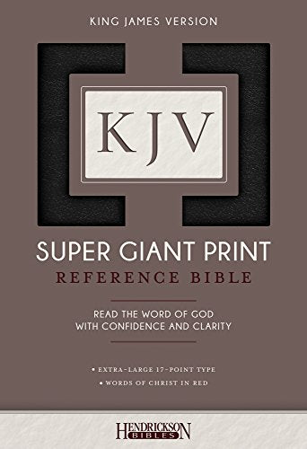 KJV Super Giant Print Bible (Imitation Leather, Black) by Hendrickson Publishers, Imitation Leather book cover