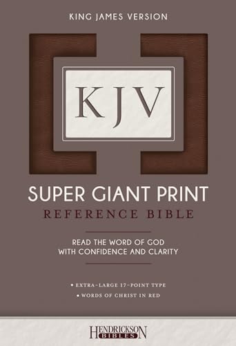 KJV Super Giant Print Bible (Flexisoft, Brown) by Hendrickson Publishers, Imitation Leather book cover