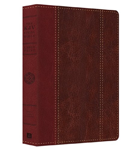 Large Print Study Bible-KJV by Christopher D Hudson, Imitation Leather book cover