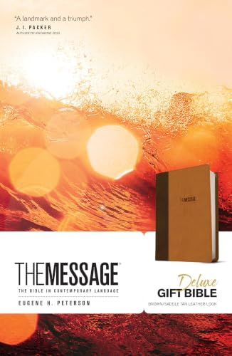 Message Deluxe Gift Bible: The Bible in Contemporary Language by Eugene H Peterson, Imitation Leather book cover