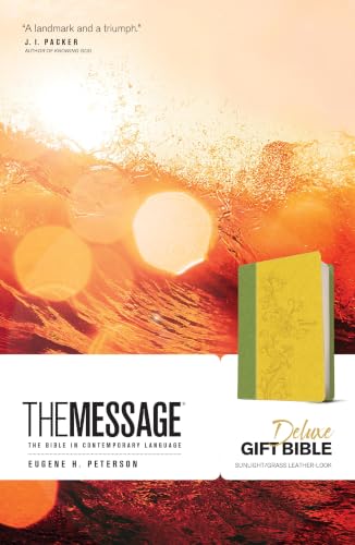 Message Deluxe Gift Bible: The Bible in Contemporary Language by Eugene H Peterson, Imitation Leather book cover