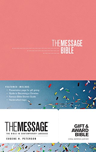 The Message Gift and Award Bible by Eugene H Peterson, Imitation Leather book cover