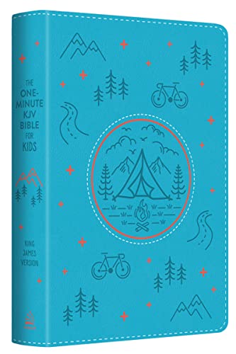 The One-Minute KJV Bible for Kids [Adventure Blue] by Compiled by Barbour Staff, Imitation Leather book cover