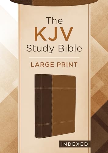 The KJV Study Bible, Large Print (Indexed) [Copper Cross] by Compiled by Barbour Staff, Imitation Leather book cover