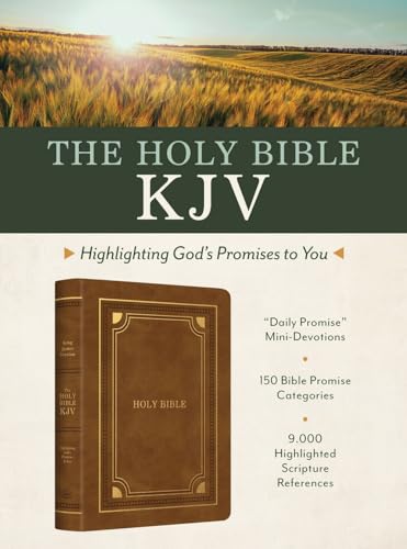 Holy Bible Kjv: Highlighting God's Promises to You [Gold & Camel] by Barbour Bibles, Imitation Leather book cover