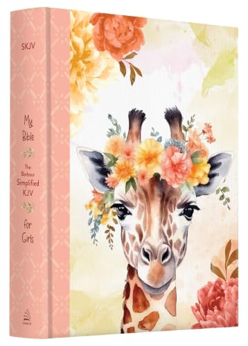 My Bible Skjv for Girls [Floral Giraffe] by Barbour Bibles, Hardcover book cover