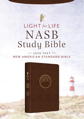 Light for Life NASB Study Bible (Mahogany Lighthouse) by Barbour Bibles, Imitation Leather book cover