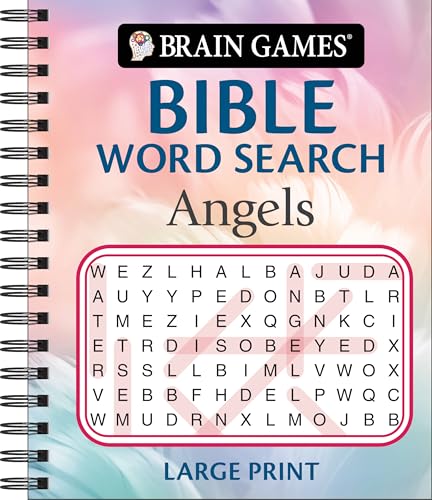 Brain Games - Bible Word Search: Angels - Large Print book cover
