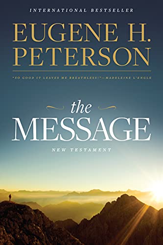 The Message New Testament Reader's Edition (Softcover) by Eugene H Peterson, Paperback book cover