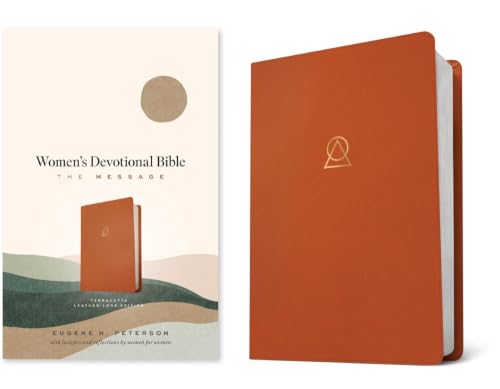 The Message Women's Devotional Bible (Leather-Look, Terracotta) by Eugene H Peterson, Imitation Leather book cover