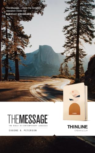 The Message Thinline (Leather-Look, Cream & Clay) by Eugene H Peterson, Imitation Leather book cover