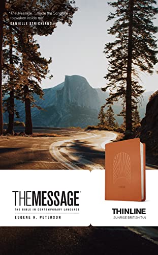 The Message Thinline (Leather-Look, Sunrise British Tan) by Eugene H Peterson, Imitation Leather book cover