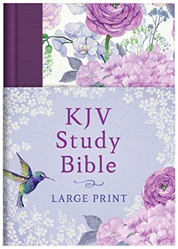 KJV Study Bible - Large Print [hummingbird Lilacs] by Compiled by Barbour Staff, Hardcover book cover