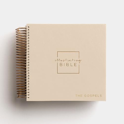 Niv, Spiral-Bound Illustrating Bible: The Gospels, Leathersoft Spiral, Tan: Draw, Write, and Reflect Your Way Through Scripture by Dayspring, Spiral book cover