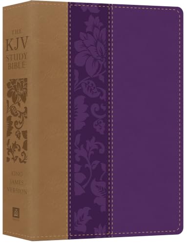 The KJV Study Bible - Large Print [violet Floret] by Barbour Bibles, Imitation Leather book cover