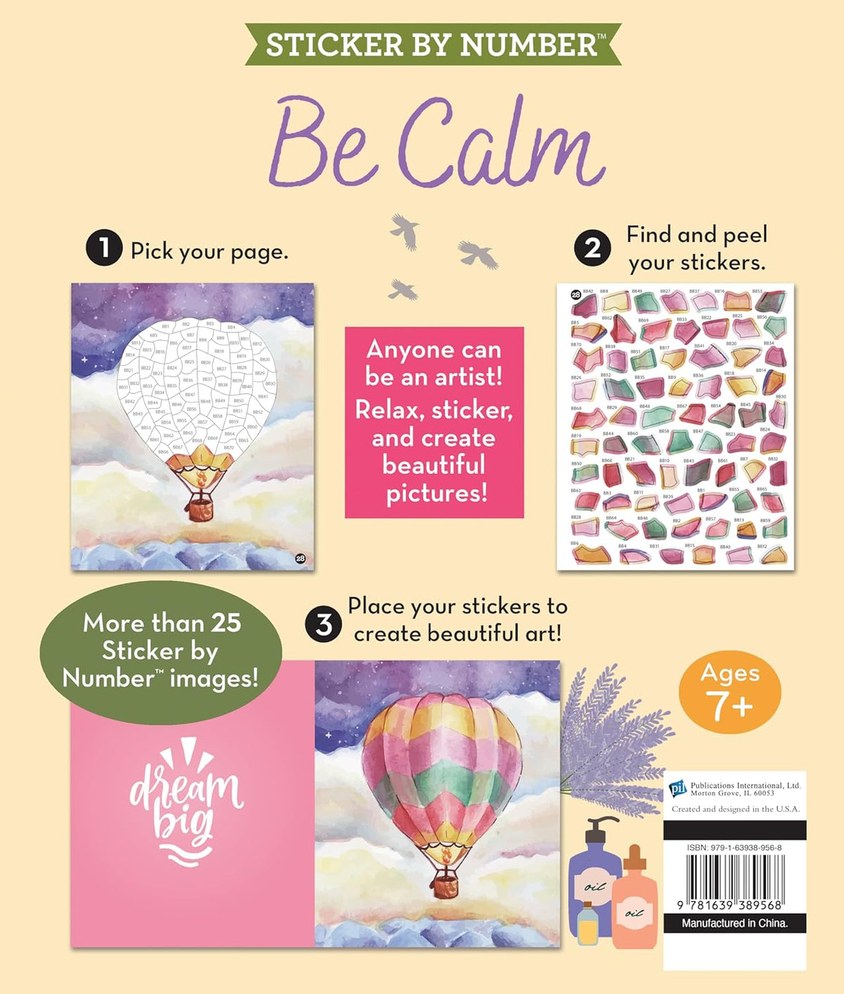 Brain Games - Sticker by Number: Be Calm (28 Images to Sticker)