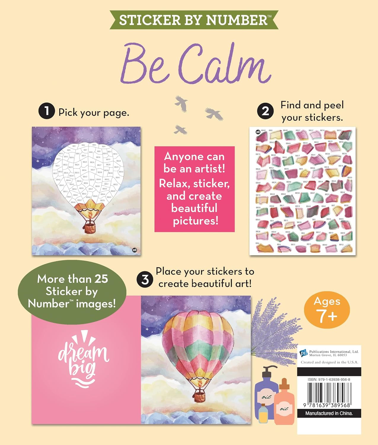Brain Games - Sticker by Number: Be Calm (28 Images to Sticker)