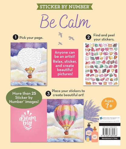 Brain Games - Sticker by Number: Be Calm (28 Images to Sticker)