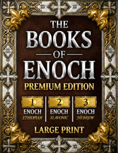 The Books of Enoch: The Complete Collection of Enoch I, II & III PREMIUM EDITION with Large Print, High-Quality Illustrations, and Extra Apocryphal Script book cover