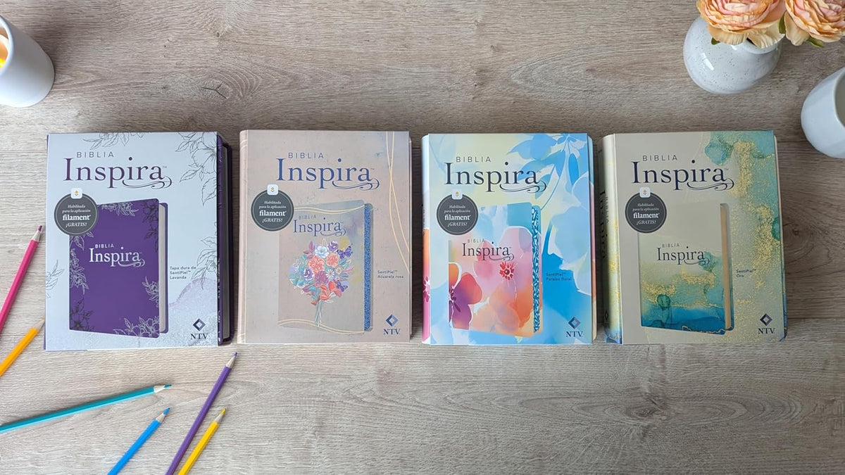 Biblia Inspira NTV Con Filament (Sentipiel, Acuarela Rosa) (Spanish Edition)