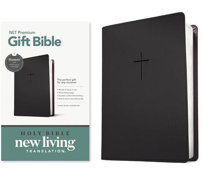 Premium Gift Bible NLT, Filament Enabled (Leatherlike, Classic Black, Red Letter)