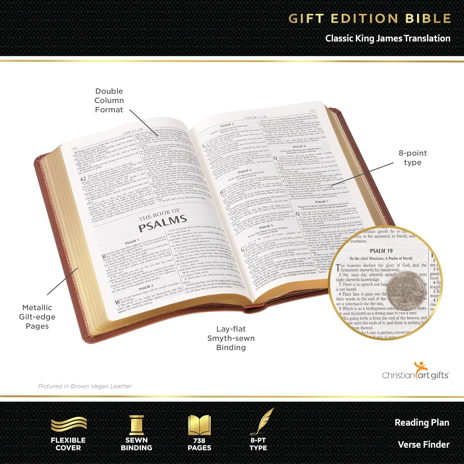 KJV Holy Bible, Gift Edition King James Version, Faux Leather Flexible Cover, Blossom Pink Floral (KJV Gift Editions)