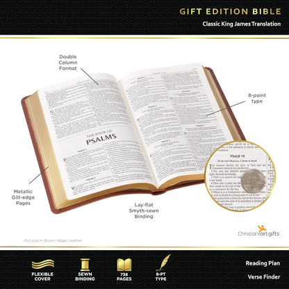 KJV Holy Bible, Gift Edition King James Version, Faux Leather Flexible Cover, Blossom Pink Floral (KJV Gift Editions)