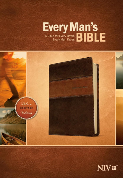 Every Man'S Bible NIV, Deluxe Heritage Edition, Tutone (Leatherlike, Brown/Tan)
