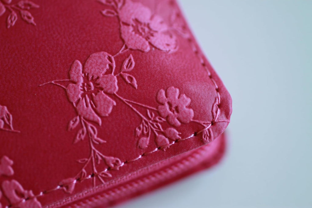 KJV Holy Bible, Large Print Handy Size, Fuchsia Premium Imitation Leather W/Ribbon Marker, Red Letter, Zipper (KJV Medium Size Large Print Editions)