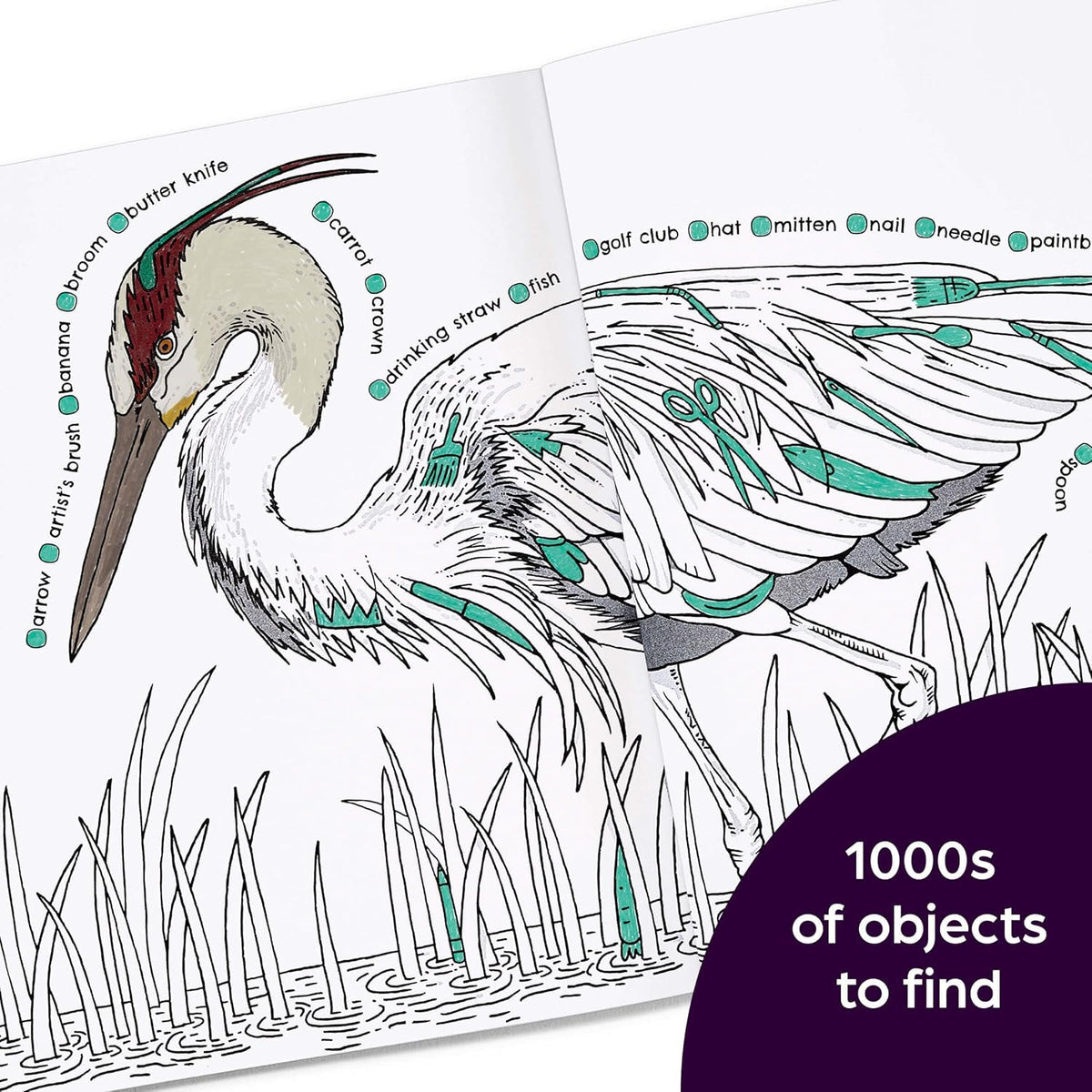 Hidden in Nature: a Cozy Hidden Pictures Coloring Book for Adults with Relaxing Nature Scenes, Intricate Hidden Pictures Puzzles and Stress-Relief Coloring Fun