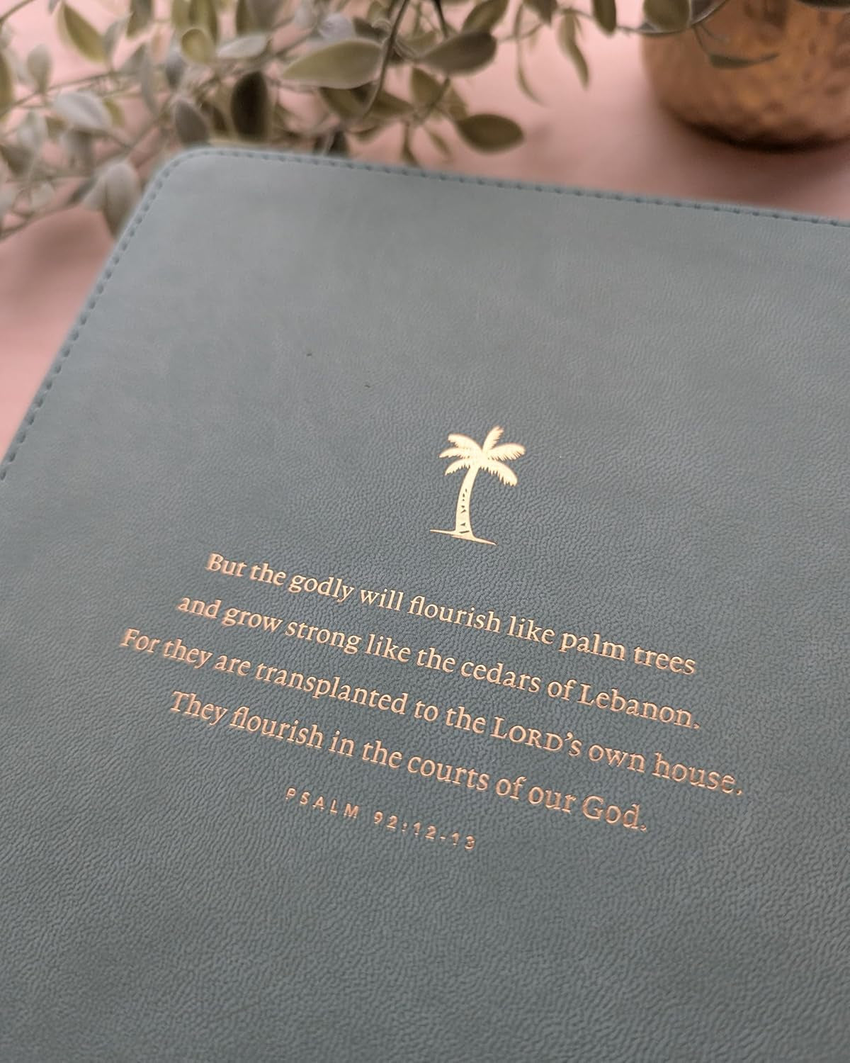 NLT Wide Margin Bible, Filament Enabled (Leatherlike, Sage Green Palm, Red Letter)