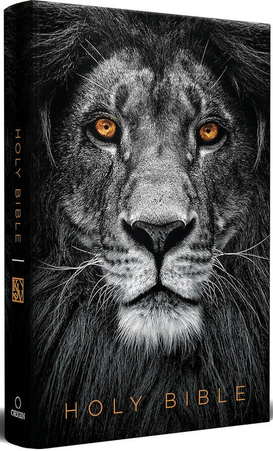 KJV Holy Bible, Large Print, Handy Size Format, Hardcover, Lion of Judah, Ribbon Marker, and Red Letter (KJV Medium Size Large Print Editions)