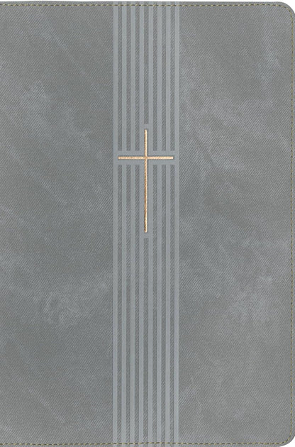 Biblia De Referencia En La Columna Central NTV, Letra Grande De Zíper Con Filament (Sentipiel, Gris, Letra Roja) (Spanish Edition)