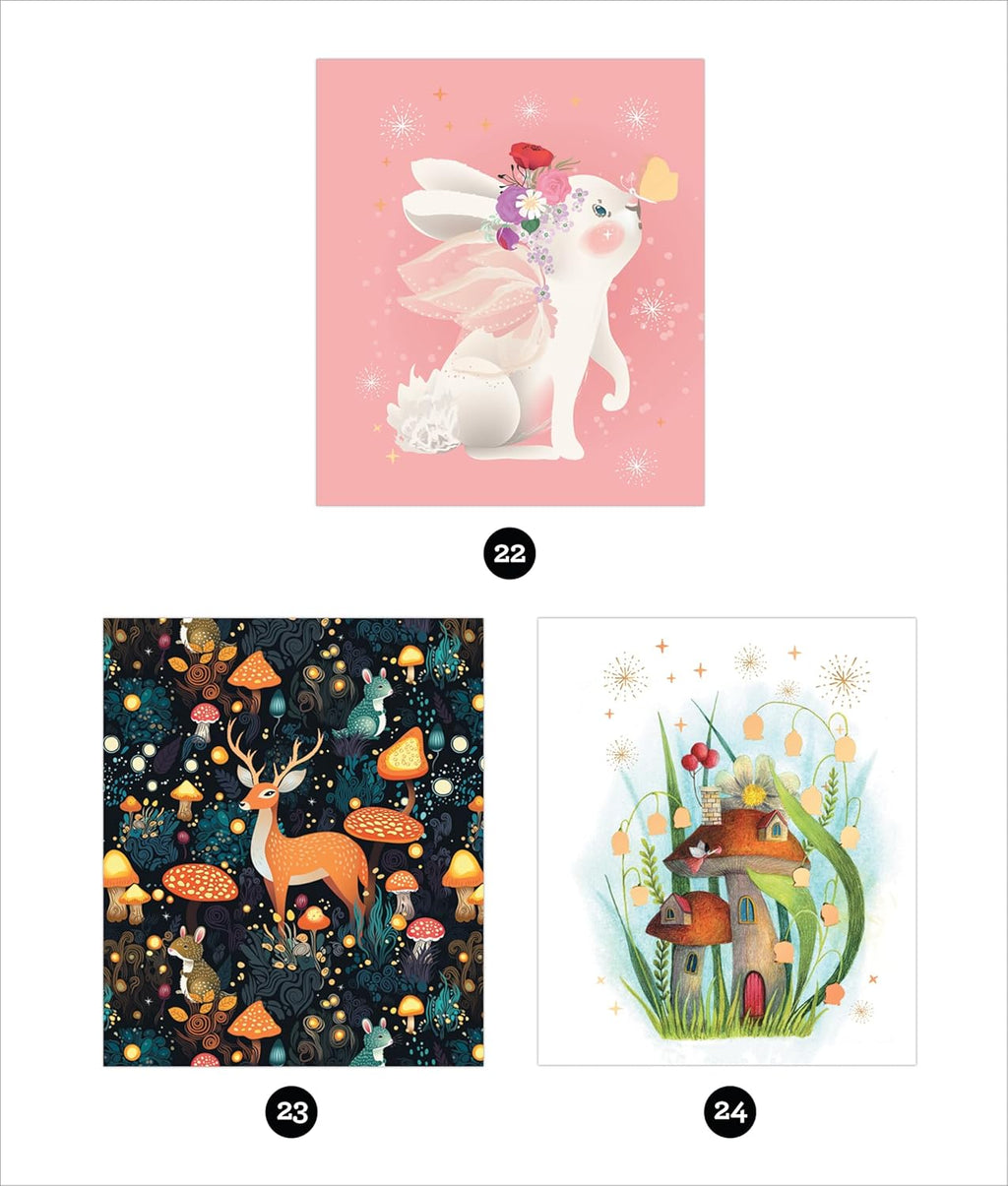 Brain Games - Sticker by Number: Whimsical Wonders (24 Images to Sticker): Includes 2 Foil Sticker Sheets to Complete Each Image!