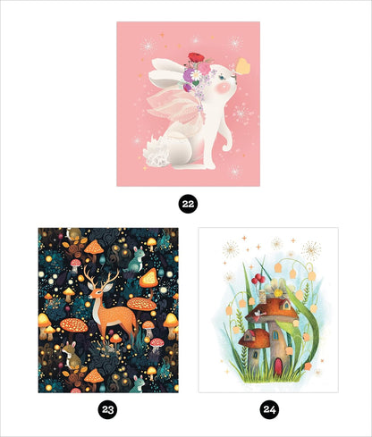 Brain Games - Sticker by Number: Whimsical Wonders (24 Images to Sticker): Includes 2 Foil Sticker Sheets to Complete Each Image!