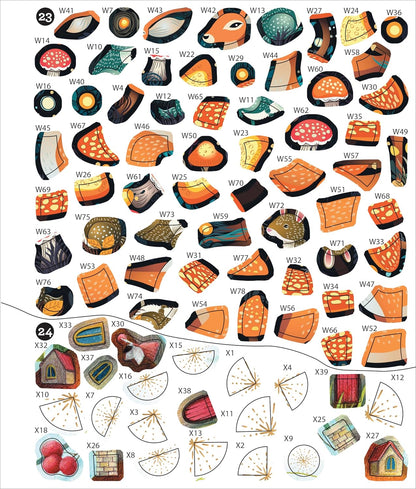 Brain Games - Sticker by Number: Whimsical Wonders (24 Images to Sticker): Includes 2 Foil Sticker Sheets to Complete Each Image!