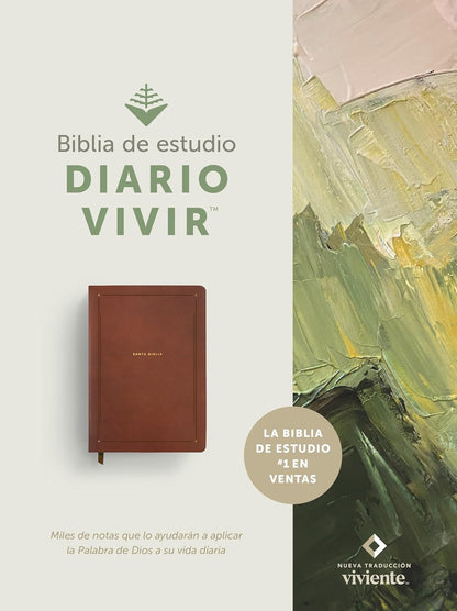 Biblia De Estudio Del Diario Vivir NTV (Sentipiel, Café, Letra Roja) (Spanish Edition)