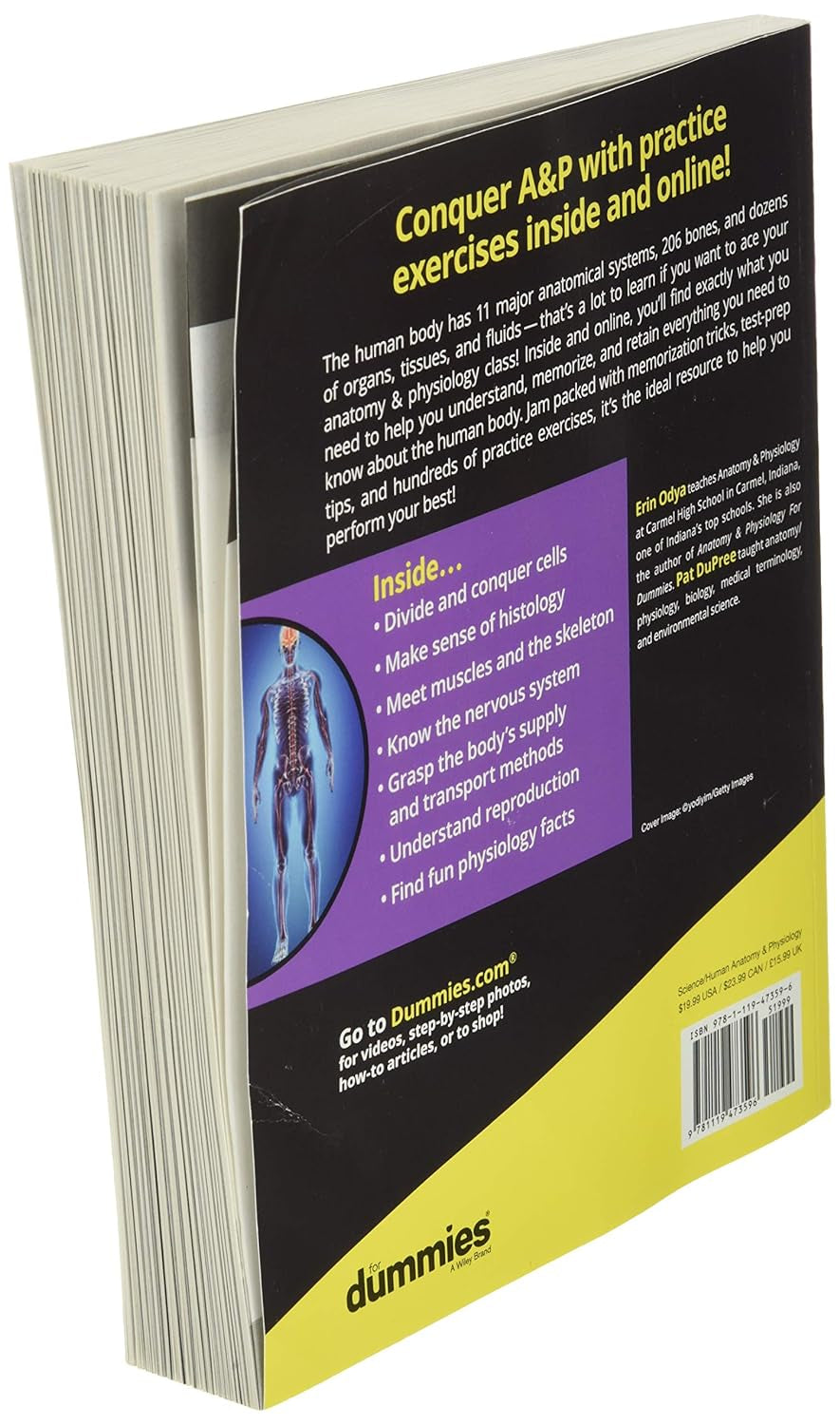 Anatomy & Physiology Workbook for Dummies with Online Practice