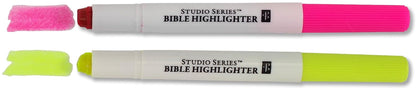 Bible Highlighters Set of 6 - Bible-Safe No Bleed Through Highlighters with Snap-Top Case, Studio Series