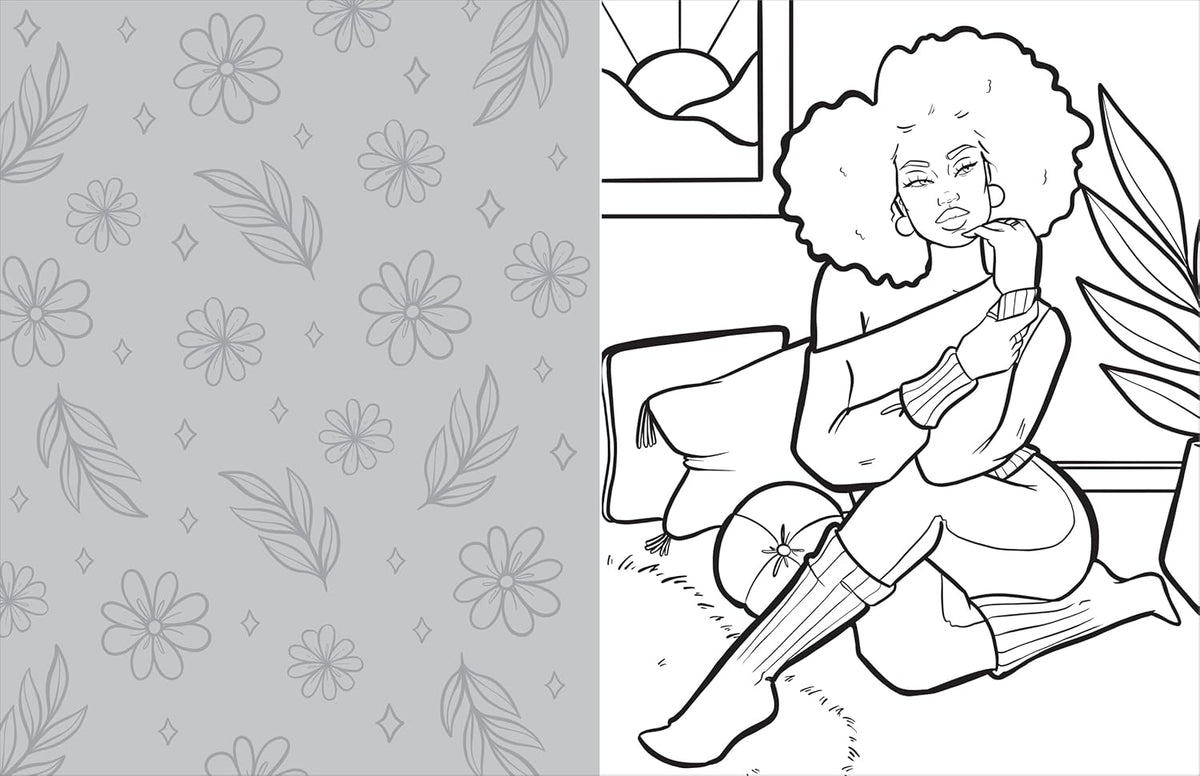 Coloring with Coco: Rest and Reflect: Relaxing Bold and Easy Coloring Book for Adults and Teens