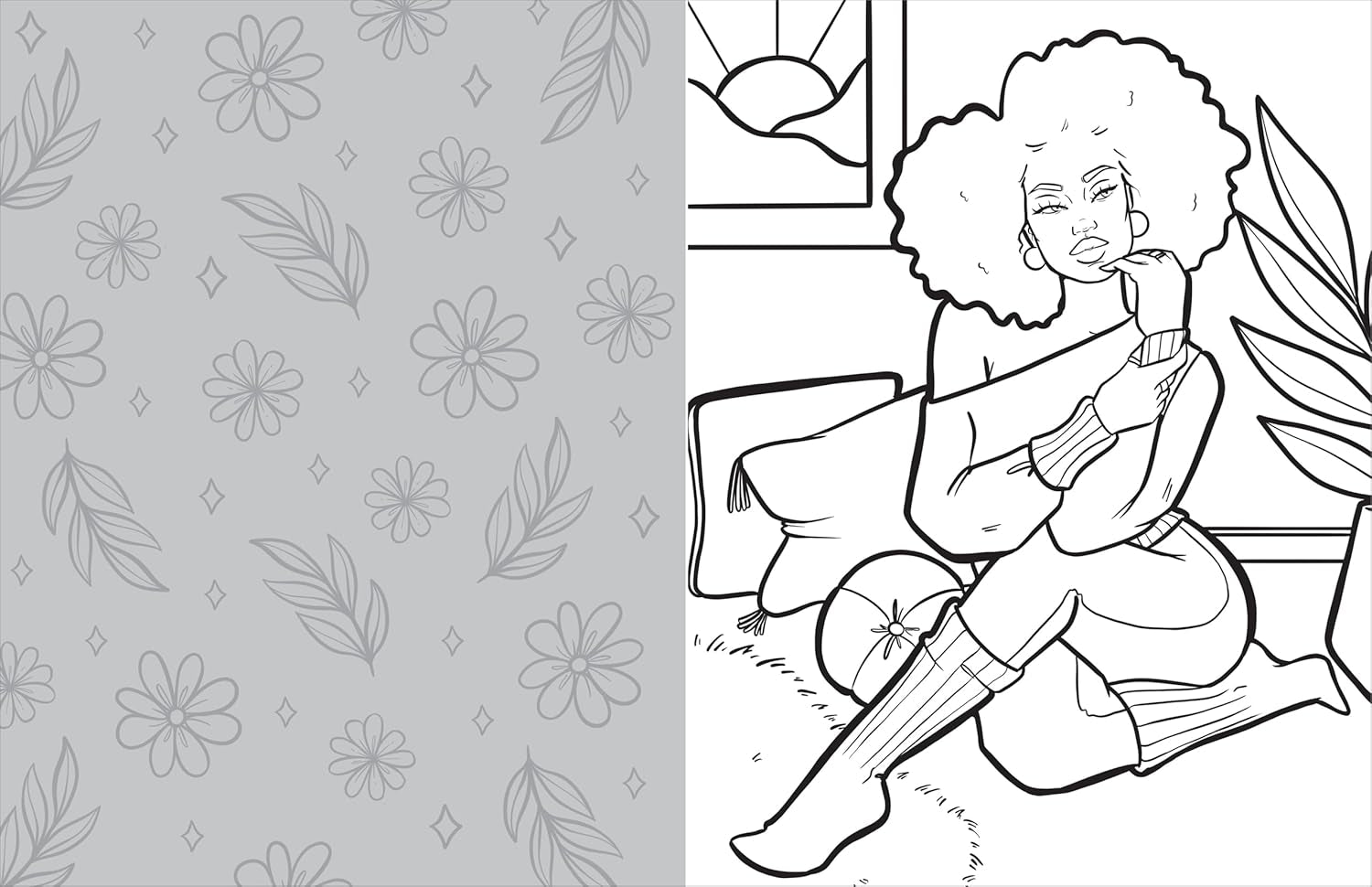 Coloring with Coco: Rest and Reflect: Relaxing Bold and Easy Coloring Book for Adults and Teens