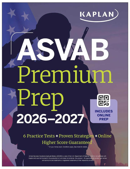 ASVAB Premium Prep 2026–2027 | 6 Full Practice Tests + 1000+ Questions