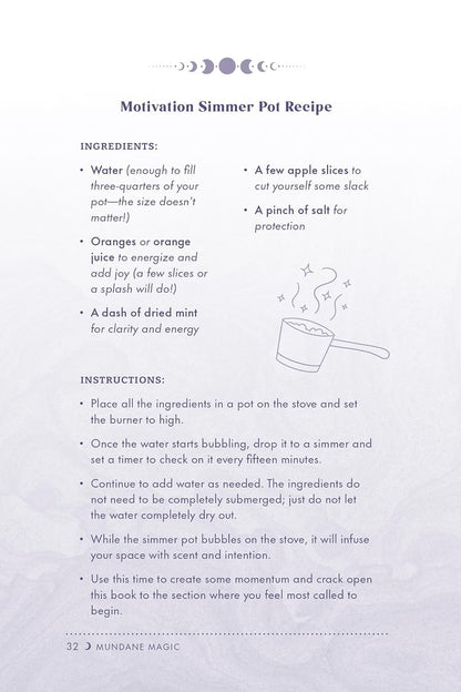 Mundane Magic by Molly Donlan | Lazy Witch's Guide Hardcover WitchTok BookTok